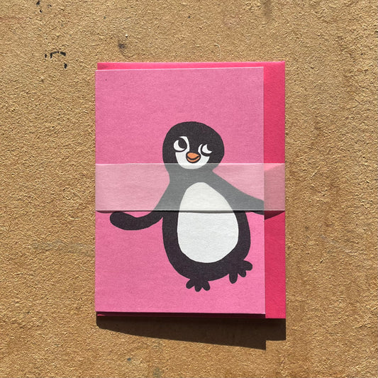 pink penguin : a7 card