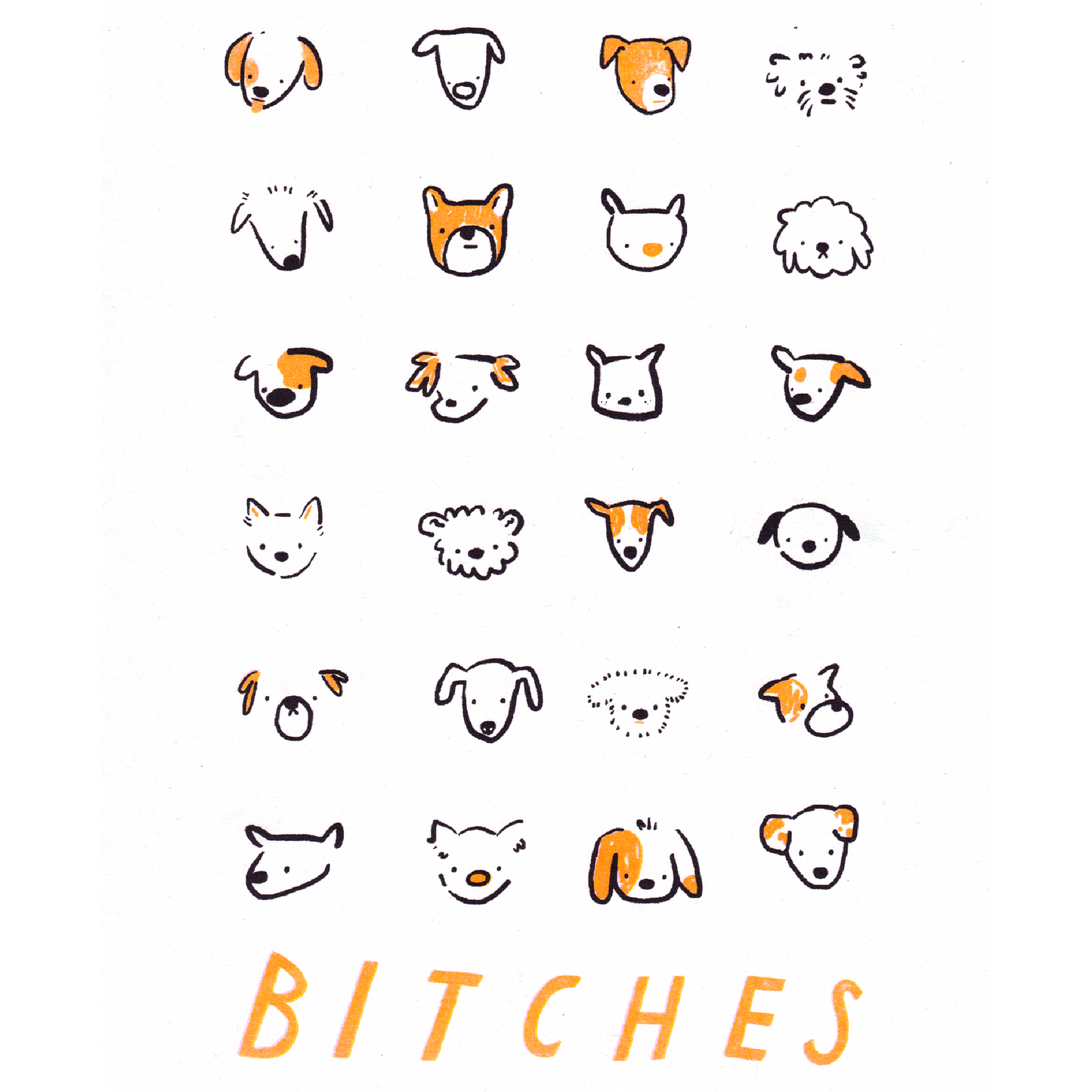 bitches : riso print