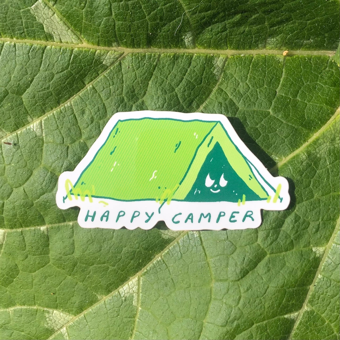 happy camper : vinyl sticker