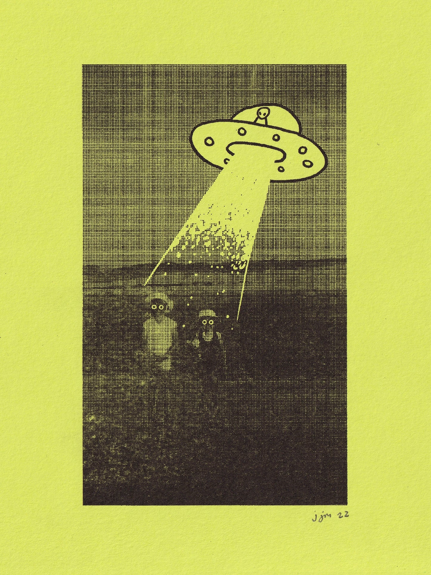 alien invasion : riso print